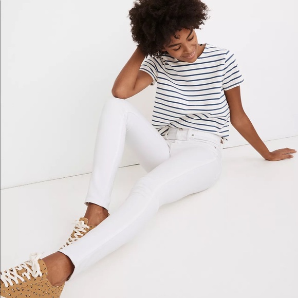 Madewell 10” high rise skinny jeans in pure white. NWT. Size 28 - Picture 5 of 5